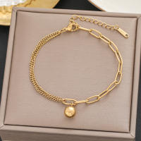 Pulsera de Moda de Titanio Dorado de 18k Regalo de Cumpleaños Perfecto para Mujeres No se Desvanece - details 4