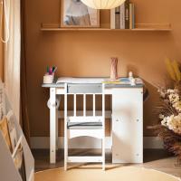 Juego de mesa infantil y 2 sillas de madera, organizador de juguetes multifuncional con 8 cestas y 1 compartimento, 87 x 50 x 50 cm - details 52