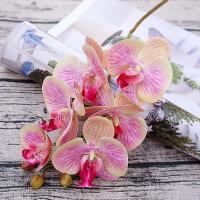 Orquídea de mariposa pequeña 3D, paquete de 6 cabezas, flor falsa, decoración de pared para el hogar, boda, Navidad, bricolaje, Phalaenopsis Artificial - details 6