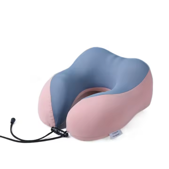 Almohadas de viaje en forma de U de rebote lento, cojín de soporte para el cuello refrescante de espuma, almohadilla para el cuello para siesta cómoda portátil, viaje de negocios - 1