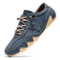 Zapatos informales de cuero hechos a mano para hombre, zapatillas con cordones, mocasines transpirables, suaves, planos, para conducir - details 30