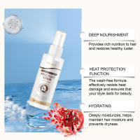 Spray pre-planchado con protección térmica, esencia nutritiva para el cuidado del cabello seco, encrespado, suave y brillante. - details 4
