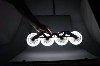 2 Piece Led Bright PU Inline Speed skate Flash rollers Rodas 100mm 110mm Scooter Roller Ruedas inline Skating wheels - details 3