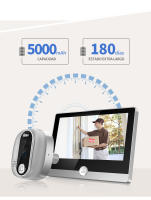 KAK Cámara de timbre Wifi de 4,3 pulgadas, mirilla de visor de puerta con gran angular de 170 grados, detección de movimiento PIR, visión nocturna, compatible con aplicación Tuya - details 7