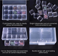 KADS-Caja decorativa desmontable para manicura, estuche de almacenamiento independiente para decoración de uñas, diamantes de imitación, 15 piezas - details 3