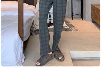 Pijamas con estampado a rayas para hombre, ropa de dormir de algodón peinado con cuello redondo, talla grande, a la moda, Y2k, otoño e invierno, 2024 - details 58