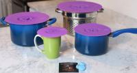 Walfos Tapa de mantenimiento fresco de silicona de grado alimenticio Tapa de olla resistente al calor Tapas universales para contenedores de cocina - details 8