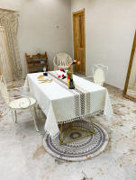 Mantel Rectangular Impermeable de algodón Lino con Borlas, Mantel Antimanchas, Impermeable, para Mesa de Comedor - details 17