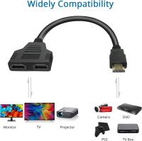 Adaptador HDMI Splitter 1 a 2 Cable de Televisión HDMI de Alta Definición 1080P - details 1
