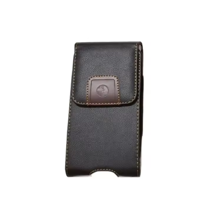 Funda de cuero para teléfono móvil, funda con Clip para cinturón, riñonera para teléfono, funda con Clip para cinturón, bolsa colgante para cinturón de teléfono impermeable negra - 1