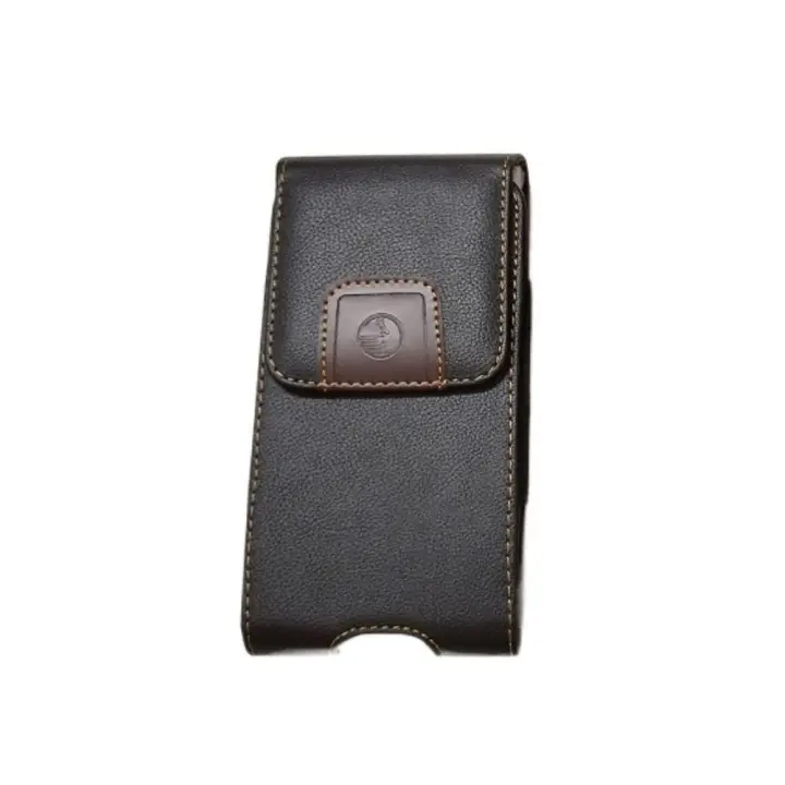 Funda de cuero para teléfono móvil, funda con Clip para cinturón, riñonera para teléfono, funda con Clip para cinturón, bolsa colgante para cinturón de teléfono impermeable negra - 1