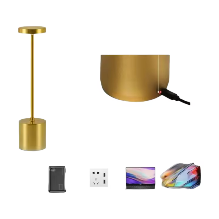 Lámpara De Noche LED Recargable Con Toque Luz Ambiental Creativa Para Mesa Iluminación Exterior Decorativa Moderna USB - 1