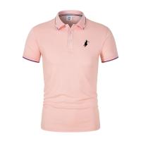 Camiseta transpirable para hombre, POLO de negocios y ocio, ropa de manga corta a la moda, jerséis cómodos de Color sólido, nove - details 2