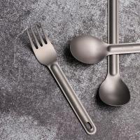 Cuchara De Titanio Con Mango Largo Para Camping Y Picnics Accesorios De Cocina Ambientales Utensilios De Cutlería Con Cuchara Y Fork EDC - details 22