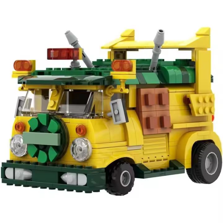 Juego de bloques de construcción de carrito de Pizza City Turtle, juego de juguetes modelo de camión Ninja y 630 accesorios de construcción, regalos creativos para amigos - 1