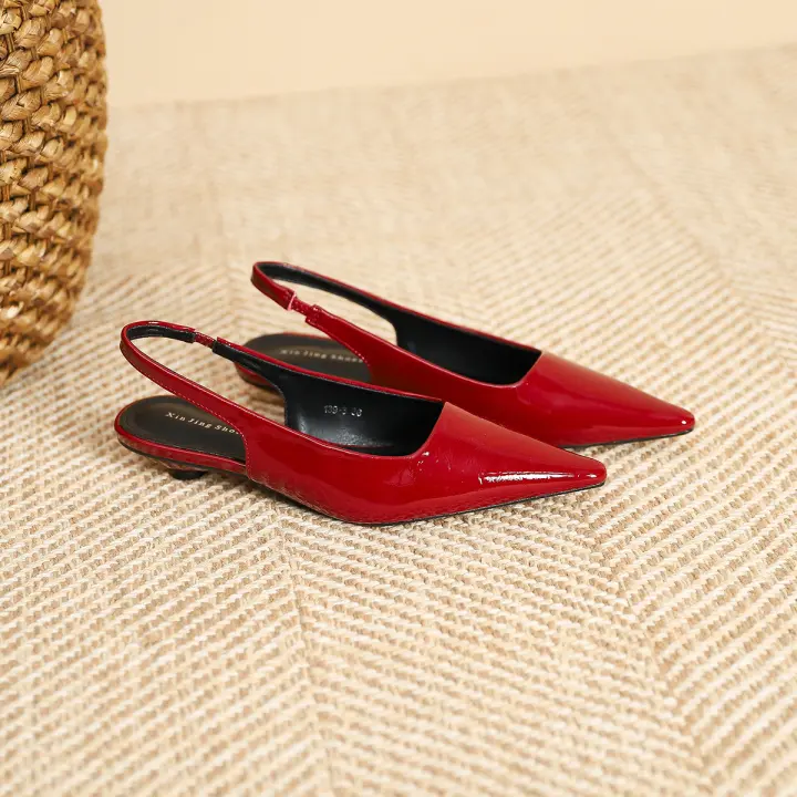 Nuevos zapatos adelgazantes de tacón bajo y poco profundos para mujer, zapatos planos - 1