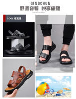 Sandalias de Cuero Genuino para Hombres Moda de Verano 2025 Zapatos de Playa de Doble Propósito - details 8