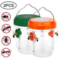 Trampas de abejas de carpintero para exteriores, trampas de avispas para colgar al aire libre, atrapamoscas de abeja, naranja para jardín exterior - details 2