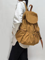Mochila de moda Práctico diseño de cordón de gran capacidad Nicho casual y liviano hombres y mujeres pueden llevar mochila de tela lavada - details 16
