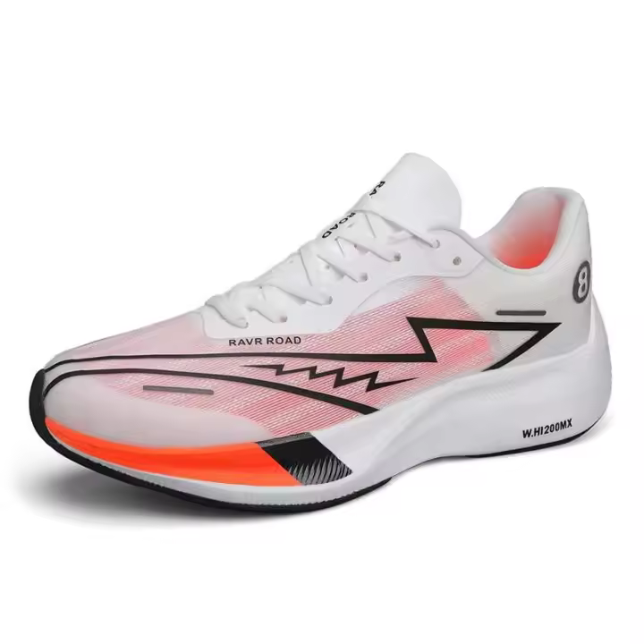 Nueva marca de alta calidad para correr, zapatos deportivos de malla ligera y flexible Eva para hombre, fibra de carbono 36-45 - 1