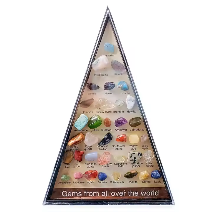Gemas de muestras de cuarzo de cristal curativo, piedra coleccionable, enseñanza de geografía, especímenes minerales, decoración de todo el mundo - 1