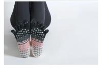 Calcetines de yoga de cinco dedos para mujer, calcetines de Pilates con punta abierta y tobillo bajo, antideslizantes, de silicona, con puntos - details 7