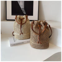 Bolso de paja tejido hueco, bolso de cubo, bolso de playa, bolso de hombro casual, bolso de moda, bolso de mujer - details 10