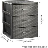 Cajonera de Plástico para Habitación Armario de Oficina Garaje Escritorio Sobremesa - details 5
