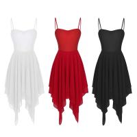 Tutú de ballet para mujer adulta con tirantes finos, vestido contemporáneo de gasa asimétrico, trajes de danza lírica - details 1