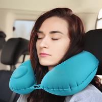 1pc de Almohada de Cuello Inflable Ultra-Ligera Portátil, Almohada Cervical Automática de Forma de U, Adecuada para Viajes, Hogar, Oficina y Uso en Coche. - details 0