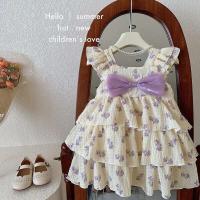 Vestidos de Princesa Ouwu para Niñas de 1 a 6 Años Vestido de Fiesta Diario sin Mangas con Estampado Floral y Volantes - details 3