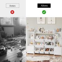 Estantería Montessori para Juguetes y Libros Organizador de Juguetes Blanco para Niños - details 4