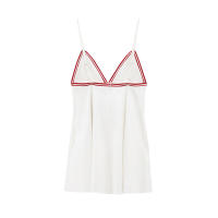 BUNO-nuevo producto de primavera, Vestido corto con tirantes y escote en V profundo de corte bajo para chica picante, esponjoso y acanalado en contraste - details 3