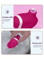 Consolador de pene potente vibrador de clítoris vaginal chupando y lamiendo estimulación dual masajeador femenino juguete sexual para adultos - details 9