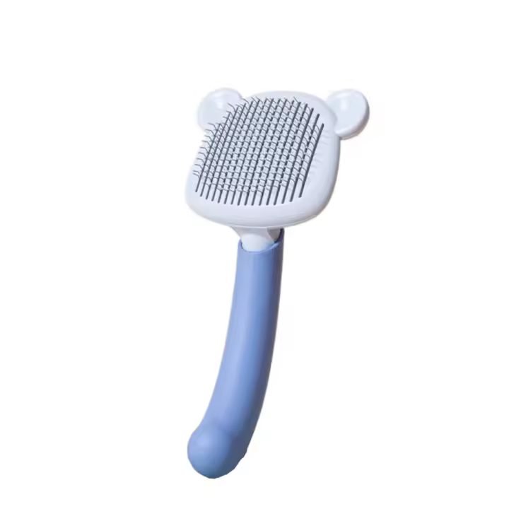 Cepillo de pelo para depilación de una sola tecla, cepillo de pelo portátil eficiente para perros y gatos, peine de aguja profesional silencioso - 1