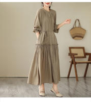 Elegante Vestido Suelto para Mujer Otoño 2025 Falda Larga de Moda de Talla Grande - details 24