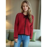 Elegante con cuello redondo y top de ganchillo a rayas sueltas para mujer - details 15