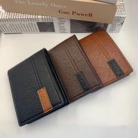 Billeteras cortas con cremallera para hombre, bolsillo para monedas, tarjeteros delgados, monederos de lujo, billetera de cuero - details 0