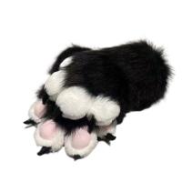 Guantes de disfraz de Cosplay de dibujos animados, traje de Fursuit Kigurumi, guantes de pata de gato de peluche, accesorios de Cosplay peludos gruesos, regalos - details 8