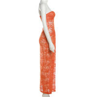 BUNO- verano mujeres Maxi vestido Sexy puro encaje Floral envuelto pecho falda larga a la cadera bata niñas señora cena fiesta Oficina Vestidos - details 16