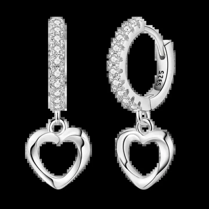 Pendientes coloridos de plata de circonio, cruz, calavera, torre de hierro, pluma estilográfica, taza de café, estrellas, regalos de mujer, joyería de boda - 1