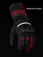 Guantes cálidos de fibra de carbono para motocicleta, impermeables, a prueba de viento, de cuero, reflectantes, para Invierno - details 8