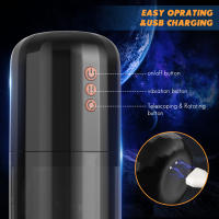 Masturbador automático giratorio de empuje para hombres, Juguetes sexuales de estimulación, coño de bolsillo, Stroker masculino, entrenador - details 1