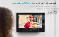 TMEZON Videoportero WiFi 2 Hilos,1080P IP Sistema de intercomunicación con 7 zoll Monitor de Pantalla táctil y Timbre con Cable,Desbloqueo por aplicación/Tarjeta,Instantánea/Grabación,Tuya Smart - details 1