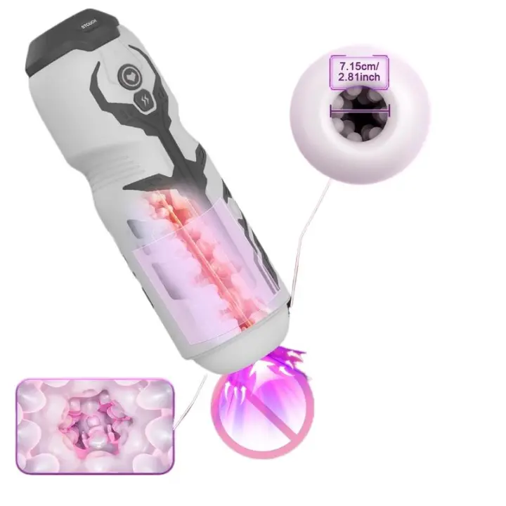 Empaque privado Copa Sexy Juguetes sexuales automáticos Masturbación Succión Vibrador de empuje Masturbador masculino Vagina para producto adulto - 1