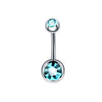 Juego de piercing de cristal para el ombligo, conjunto de Anillo para el ombligo, 14g, g23, de titanio, 6-10mm, 1 unidad - details 9