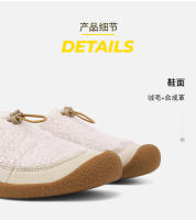 Zapatos de mujer con suela plana, cálidos y esponjosos para exteriores, zapatos casuales de algodón. - details 6