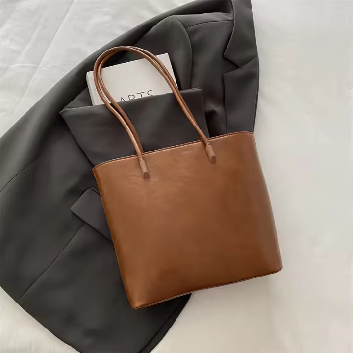 Bolso de gran capacidad para mujer, estilo casual retro, bolso de mano y bandolera para llevar bajo el brazo. - 1