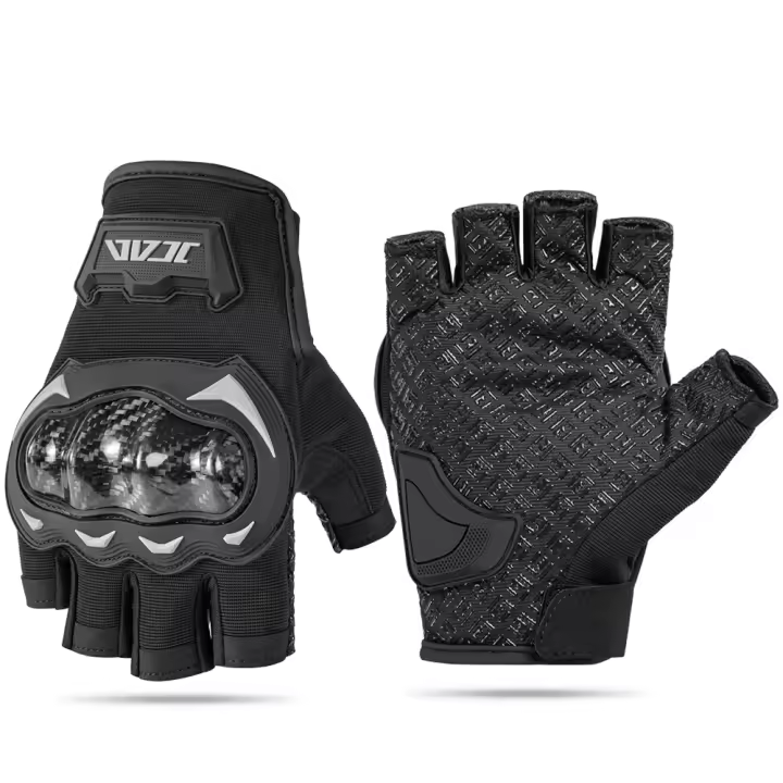 Guantes de Ciclismo Retro de Medio Dedo Unisex Carcasa de Fibra de Carbono - 1