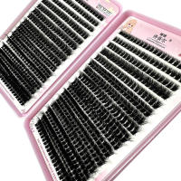 640Pcs Extensiones De Pestañas Falsas 8D Gruesas Y Sueltas De D Curl Puntas Afiladas Tamaño 8-16mm Conjunto De Clusters Individuales Para Maquillaje Profesional - details 1